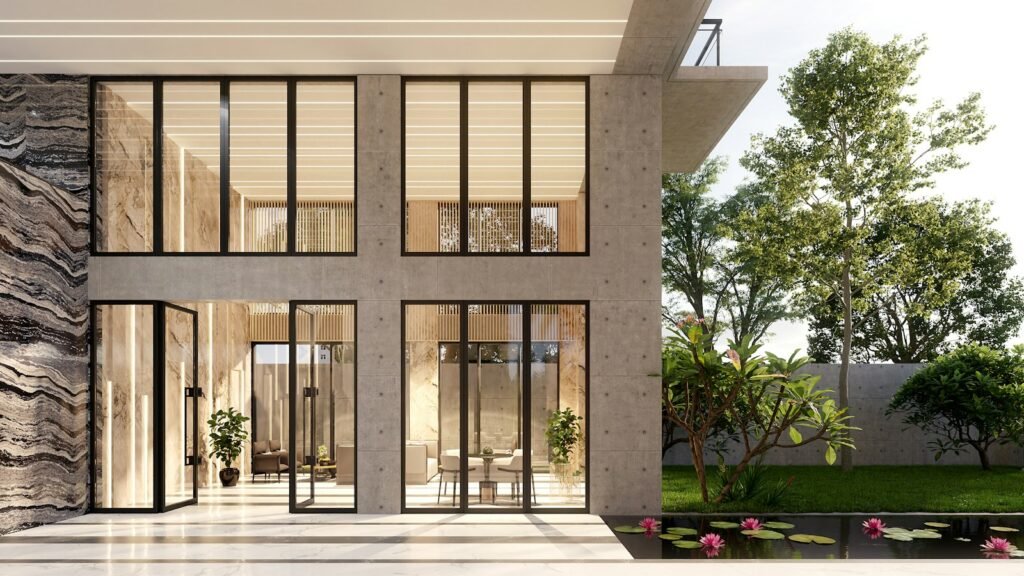 Garden architecture illustration — illustrative stock image, not an actual listed property