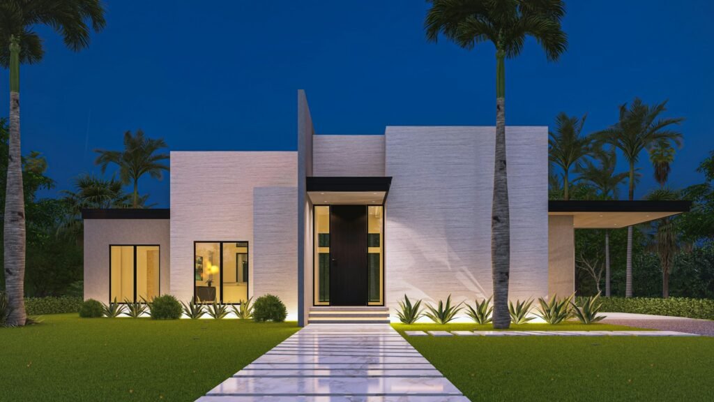 Courtyard residence illustration — illustrative stock image, not an actual listed property